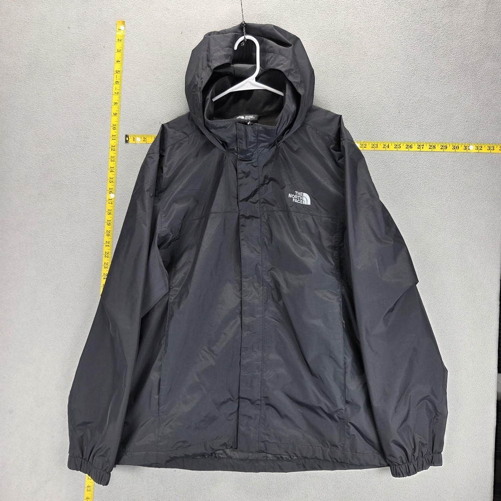 North Face Jacket Mens 2XL Black Resolve 2 Rain DryVent Waterproof Windproof